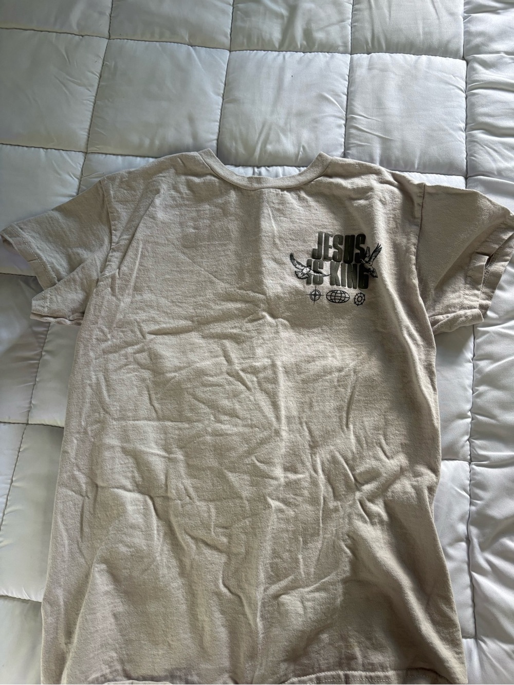 Kids Beige Graphic Tee - Jesus Is King
